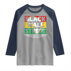 Black Wall Street Raglan Shirt Tulsa Black History Month Africa Map TS11 Sport Gray Navy Print Your Wear
