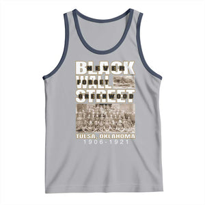 Never Forget Greenwood Black Wall Street Tank Top Black History Month TS11 Athletic Heather Navy Print Your Wear
