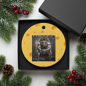 Funny The Lion Doesnt Wipe Ceramic Ornament Gen Z Joke Brainrot Raunchy Meme TS11 1pc Yellow Cheese Print Your Wear
