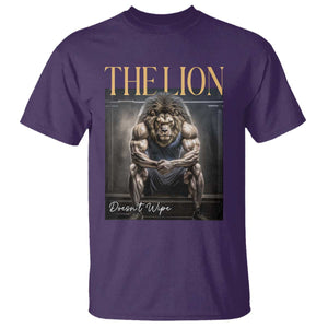 Funny The Lion Doesnt Wipe T Shirt Gen Z Joke Brainrot Raunchy Meme TS11 Purple Print Your Wear