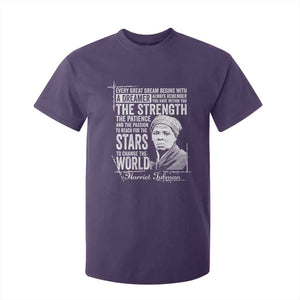 Harriet Tubman Quote T Shirt For Kid Every Great Dream Begins With A Dreamer Black History TS11 Purple Print Your Wear