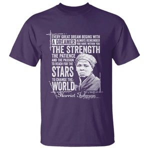 Harriet Tubman Quote T Shirt Every Great Dream Begins With A Dreamer Black History TS11 Purple Print Your Wear