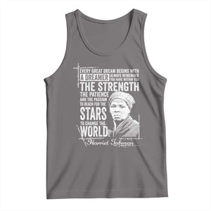 Harriet Tubman Quote Tank Top Every Great Dream Begins With A Dreamer Black History TS11 Deep Heather Print Your Wear