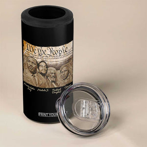 Civil Right Leaders 4 in 1 Can Cooler Tumbler Martin Luther King Malcolm X Frederick Douglass Obama Black History Month TS11 Print Your Wear