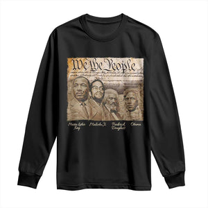 Civil Right Leaders Long Sleeve Shirt Martin Luther King Malcolm X Frederick Douglass Obama Black History Month TS11 Black Print Your Wear