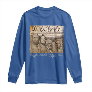 Civil Right Leaders Long Sleeve Shirt Martin Luther King Malcolm X Frederick Douglass Obama Black History Month TS11 Royal Blue Print Your Wear