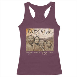 Civil Right Leaders Racerback Tank Top Martin Luther King Malcolm X Frederick Douglass Obama Black History Month TS11 Maroon Print Your Wear