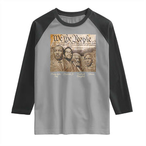 Civil Right Leaders Raglan Shirt Martin Luther King Malcolm X Frederick Douglass Obama Black History Month TS11 Sport Gray Black Print Your Wear