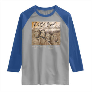 Civil Right Leaders Raglan Shirt Martin Luther King Malcolm X Frederick Douglass Obama Black History Month TS11 Sport Gray Royal Print Your Wear