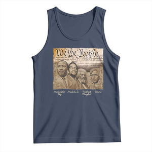 Civil Right Leaders Tank Top Martin Luther King Malcolm X Frederick Douglass Obama Black History Month TS11 Navy Print Your Wear