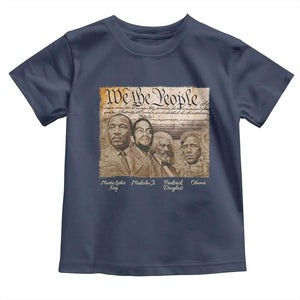 Civil Right Leaders Toddler T Shirt Martin Luther King Malcolm X Frederick Douglass Obama Black History Month TS11 Navy Print Your Wear