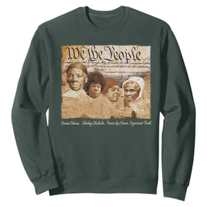 Black Women Leaders Sweatshirt Harriet Tubman Shirley Fannie Hamer Sojourner Truth Black History Month TS11 Dark Forest Green Print Your Wear