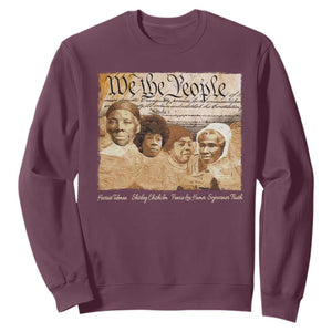 Black Women Leaders Sweatshirt Harriet Tubman Shirley Fannie Hamer Sojourner Truth Black History Month TS11 Maroon Print Your Wear