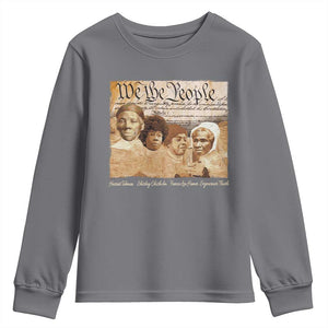 Black Women Leaders Youth Sweatshirt Harriet Tubman Shirley Fannie Hamer Sojourner Truth Black History Month TS11 Charcoal Print Your Wear