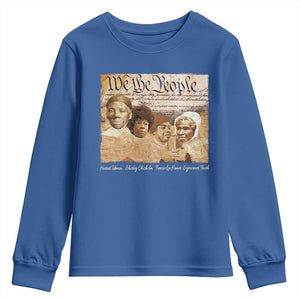 Black Women Leaders Youth Sweatshirt Harriet Tubman Shirley Fannie Hamer Sojourner Truth Black History Month TS11 Royal Blue Print Your Wear
