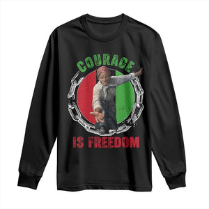 Harriet Tubman Long Sleeve Shirt Courage Is Freedom Black History Hero TS11 Black Print Your Wear
