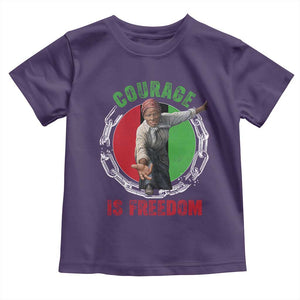 Harriet Tubman Toddler T Shirt Courage Is Freedom Black History Hero TS11 Purple Print Your Wear