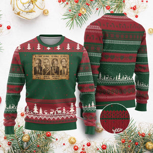 Black Leaders Ugly Christmas Sweater Be Strong Be Brave Be Humble Be Badass African American History Month TS11 Red Green Print Your Wear