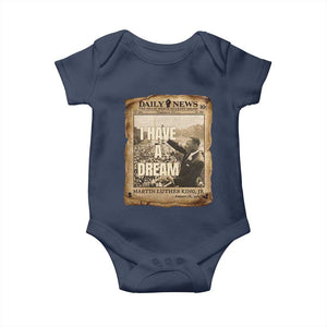 I Have A Dream Martin Luther King MLK Day Baby Onesie March On Washington Black History TS11 Navy Print Your Wear