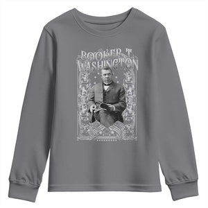 Booker Taliaferro Washington Youth Sweatshirt African American Educator Black History TS11 Charcoal Print Your Wear