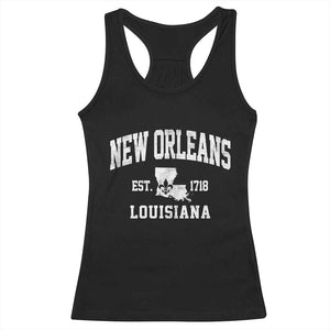 New Orleans Louisiana LA Est 1718 Racerback Tank Top TS11 Black Print Your Wear