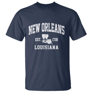 New Orleans Louisiana LA Est 1718 T Shirt TS11 Navy Print Your Wear