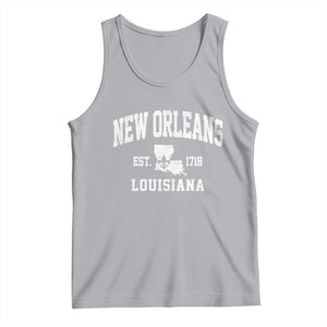 New Orleans Louisiana LA Est 1718 Tank Top TS11 Athletic Heather Print Your Wear