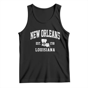 New Orleans Louisiana LA Est 1718 Tank Top TS11 Black Print Your Wear