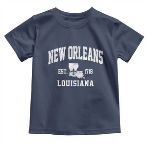 New Orleans Louisiana LA Est 1718 Toddler T Shirt TS11 Navy Print Your Wear