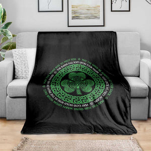 Irish Blessing May The Road Rise To Meet You Throw Blanket Celtic Knot Shamrock TS11 Print Your Wear