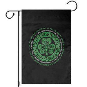 Irish Blessing May The Road Rise To Meet You Garden Flag Celtic Knot Shamrock TS11 Black Print Your Wear