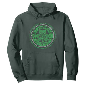 Irish Blessing May The Road Rise To Meet You Hoodie Celtic Knot Shamrock TS11 Dark Forest Green Print Your Wear