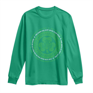 Irish Blessing May The Road Rise To Meet You Long Sleeve Shirt Celtic Knot Shamrock TS11 Irish Green Print Your Wear