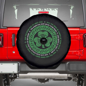 Irish Blessing May The Road Rise To Meet You Spare Tire Cover Celtic Knot Shamrock TS11 Black Print Your Wear