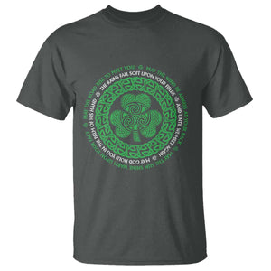 Irish Blessing May The Road Rise To Meet You T Shirt Celtic Knot Shamrock TS11 Dark Heather Print Your Wear