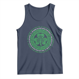 Irish Blessing May The Road Rise To Meet You Tank Top Celtic Knot Shamrock TS11 Navy Print Your Wear