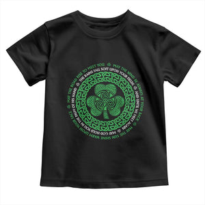 Irish Blessing May The Road Rise To Meet You Toddler T Shirt Celtic Knot Shamrock TS11 Black Print Your Wear