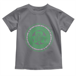 Irish Blessing May The Road Rise To Meet You Toddler T Shirt Celtic Knot Shamrock TS11 Charcoal Print Your Wear