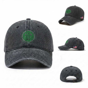 Irish Blessing May The Road Rise To Meet You Washed Cotton Baseball Cap Celtic Knot Shamrock TS11 Washed Cap Universal Fit Dark Gray Print Your Wear