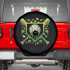St Patricks Day Baseball Ice Cream Drip Home Plate Spare Tire Cover TS11 Black Print Your Wear