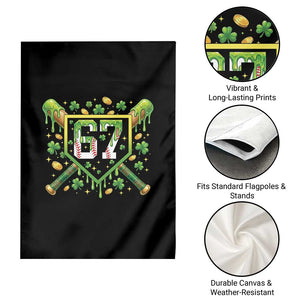 Funny St Patricks Day 67 Six Seven Baseball Ice Cream Drip Garden Flag TS11 Print Your Wear