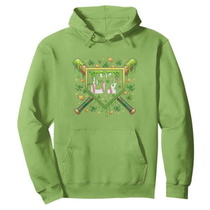 Funny St Patricks Day 67 Six Seven Baseball Ice Cream Drip Hoodie TS11 Lime Print Your Wear
