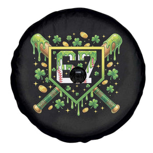Funny St Patricks Day 67 Six Seven Baseball Ice Cream Drip Spare Tire Cover TS11 Print Your Wear