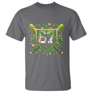 Funny St Patricks Day 67 Six Seven Baseball Ice Cream Drip T Shirt TS11 Charcoal Print Your Wear