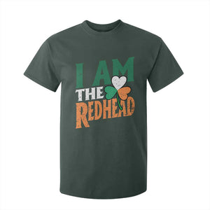 Funny Irish St Patrick's Day I Am The Redhead T Shirt For Kid Ireland Flag Shamrock TS11 Dark Forest Green Print Your Wear