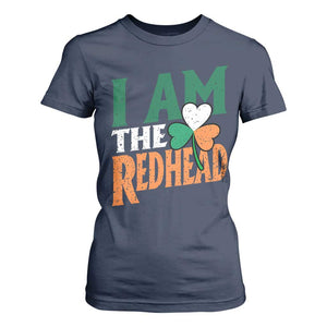 Funny Irish St Patrick's Day I Am The Redhead T Shirt For Women Ireland Flag Shamrock TS11 Navy Print Your Wear
