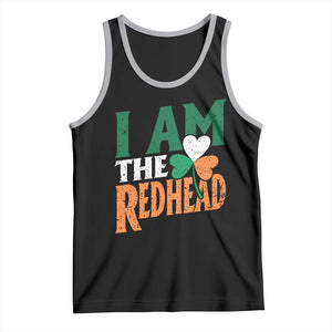 Funny Irish St Patrick's Day I Am The Redhead Tank Top Ireland Flag Shamrock TS11 Black Athletic Heather Print Your Wear
