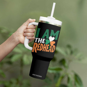 Funny Irish St Patrick's Day I Am The Redhead Tumbler With Handle Ireland Flag Shamrock TS11 Print Your Wear