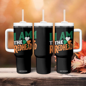 Funny Irish St Patrick's Day I Am The Redhead Tumbler With Handle Ireland Flag Shamrock TS11 Print Your Wear