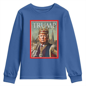 Trump Long Live The King Youth Sweatshirt American Patriotic TS11 Royal Blue Print Your Wear